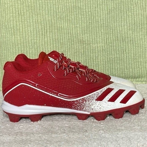 adidas Other - Adidas Men's Litestrike Red/White SPG 753001 Baseball Cleats Shoes Size 5.5